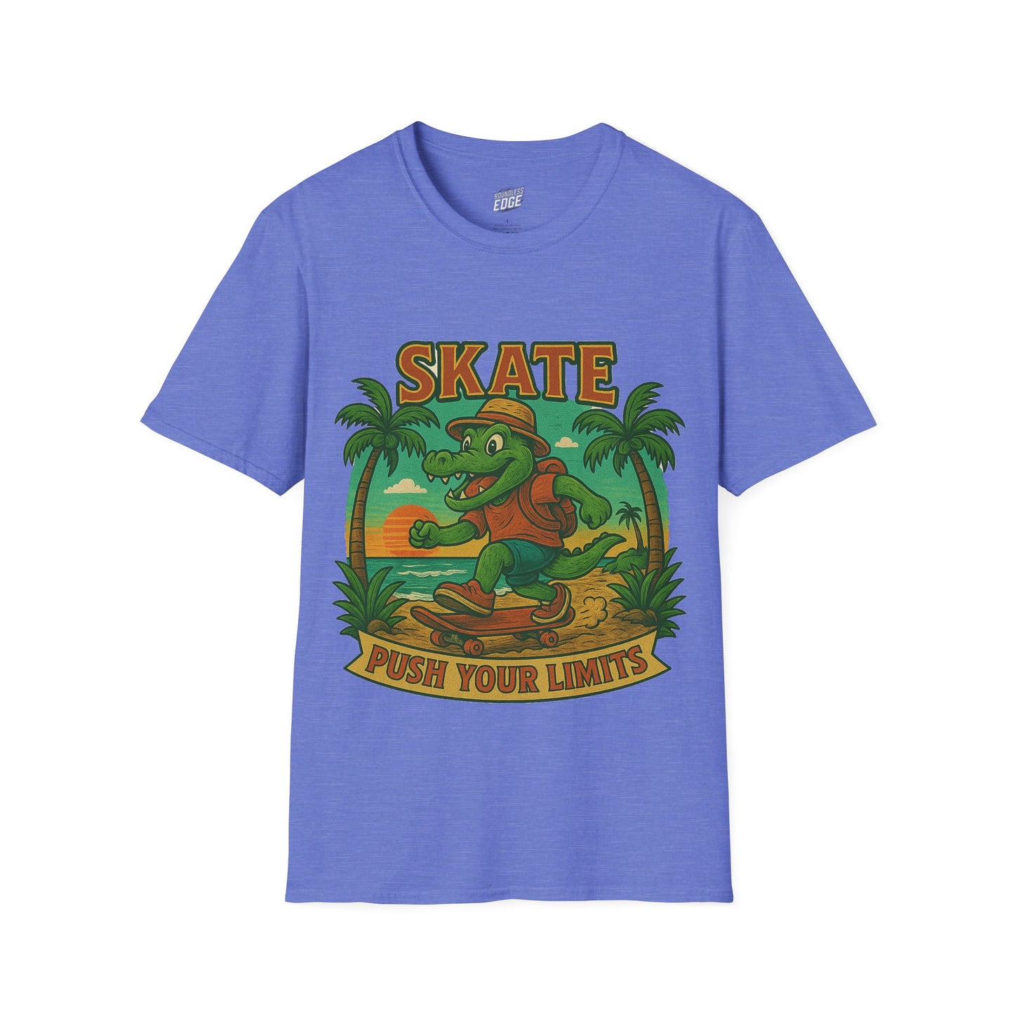 Gator Vibes Skateboarding Edition Men's Basic T-Shirt (Push Your Limits)