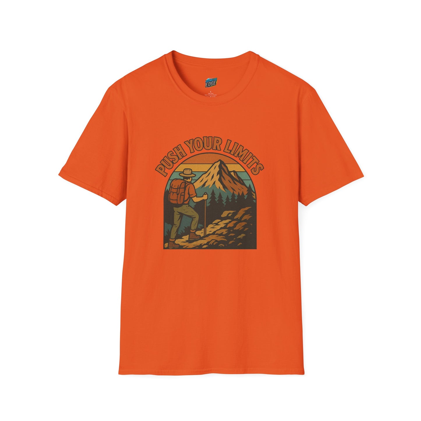 Push Your Limits Hiking Vintage Men's Basic T-Shirt