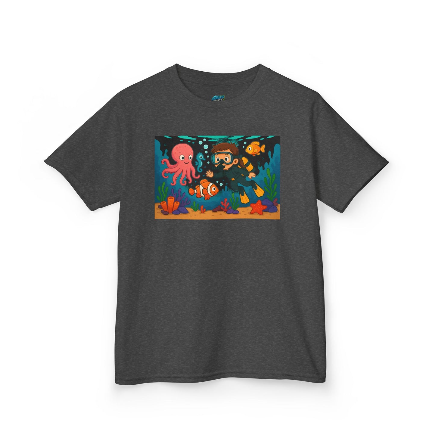 Ocean Explorer Playing with Danger Girls' Heavy Cotton T-Shirt