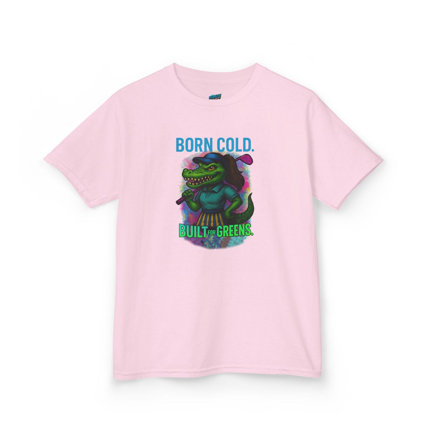 Born Cold. Built For Greens. Gator Golf Girls' Heavy Cotton T-Shirt