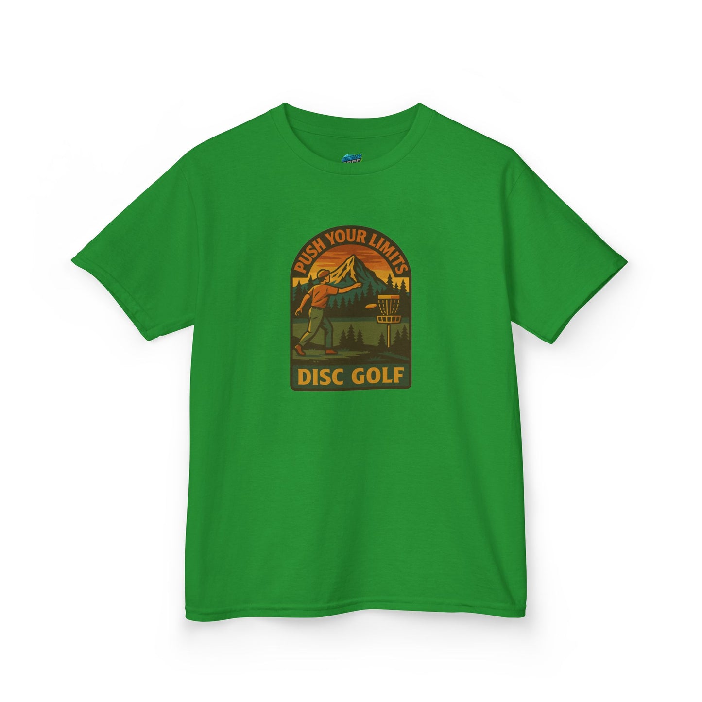 Push Your Limits Disc Golf Classic Boys' Heavy Cotton T-Shirt