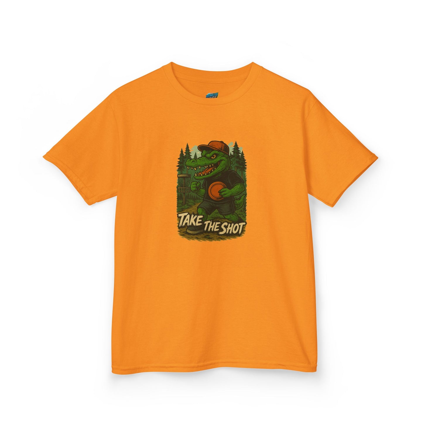 Take the Shot Disc Golf Edgy Gator Girls' Heavy Cotton T-Shirt