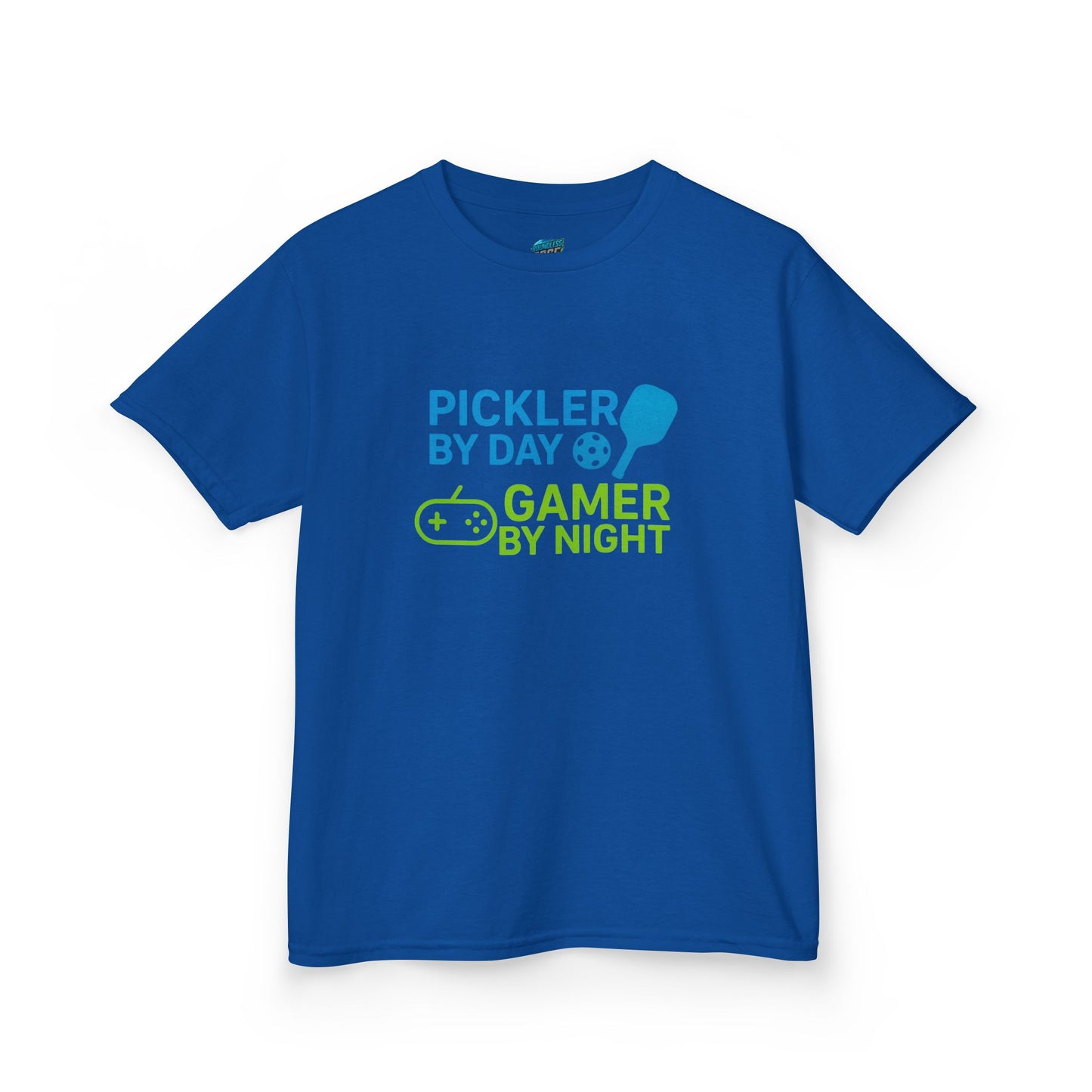 Pickler by Day, Gamer by Night Pickleball Girls' Heavy Cotton T-Shirt