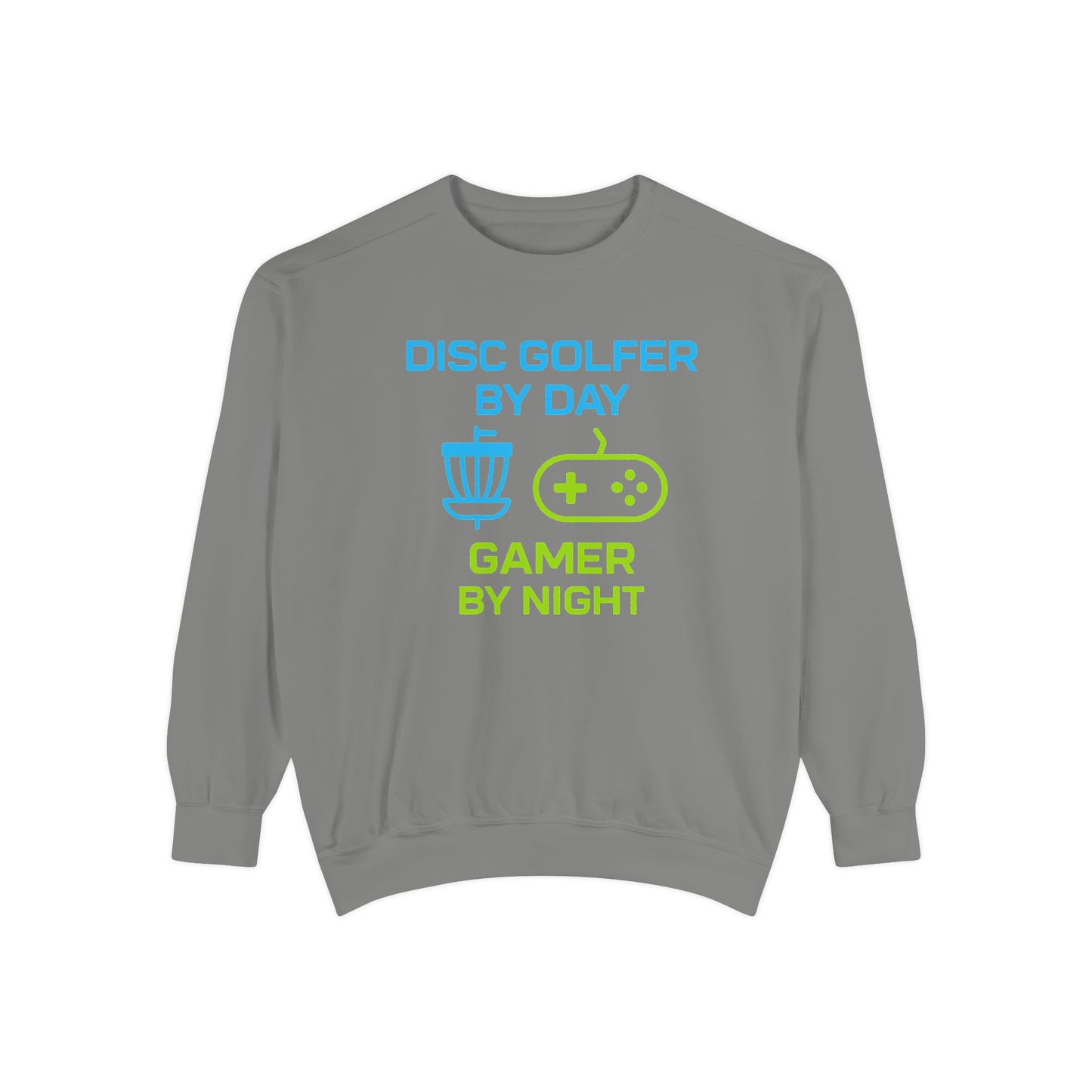 Disc Golfer by Day, Gamer by Night Men's Premium Relaxed Fit Crewneck Sweatshirt