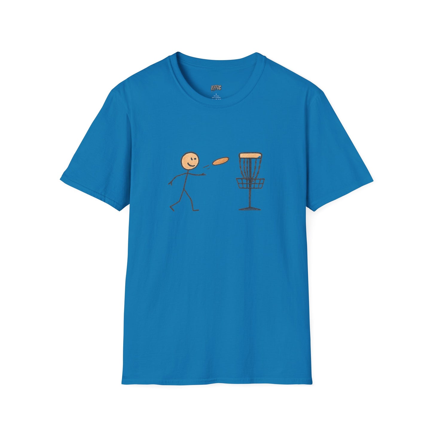 Stick Figure Disc Golf Men's Basic T-Shirt