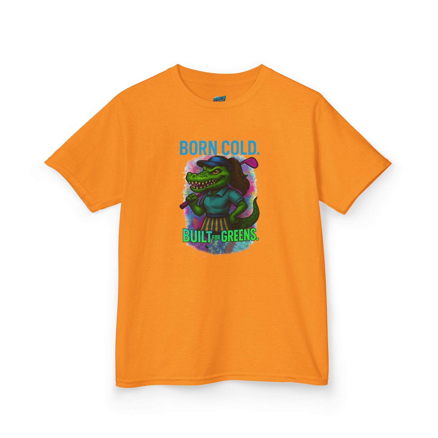 Born Cold. Built For Greens. Gator Golf Girls' Heavy Cotton T-Shirt
