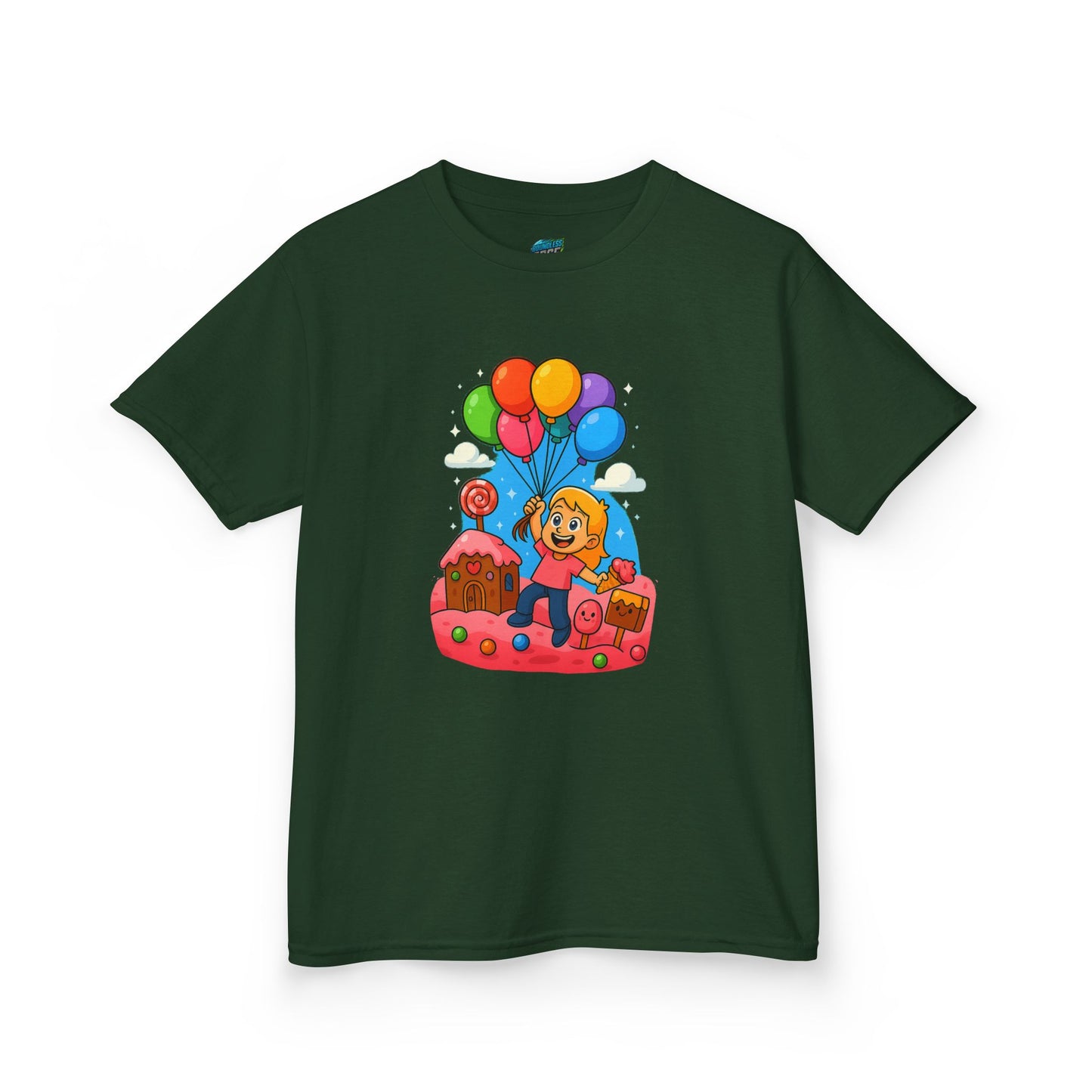 Candyland Lift-Off Playing with Danger Girls' Heavy Cotton T-Shirt