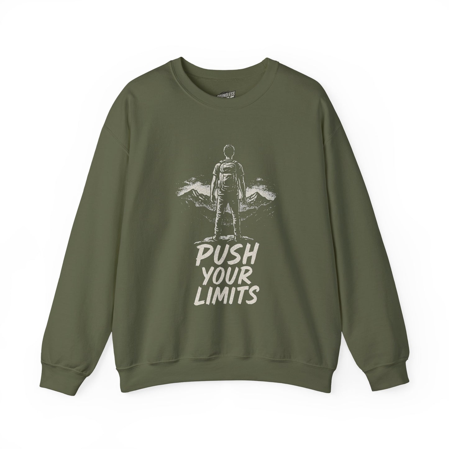Summit Edition Push Your Limits Hiking Men's Basic Crewneck Sweatshirt