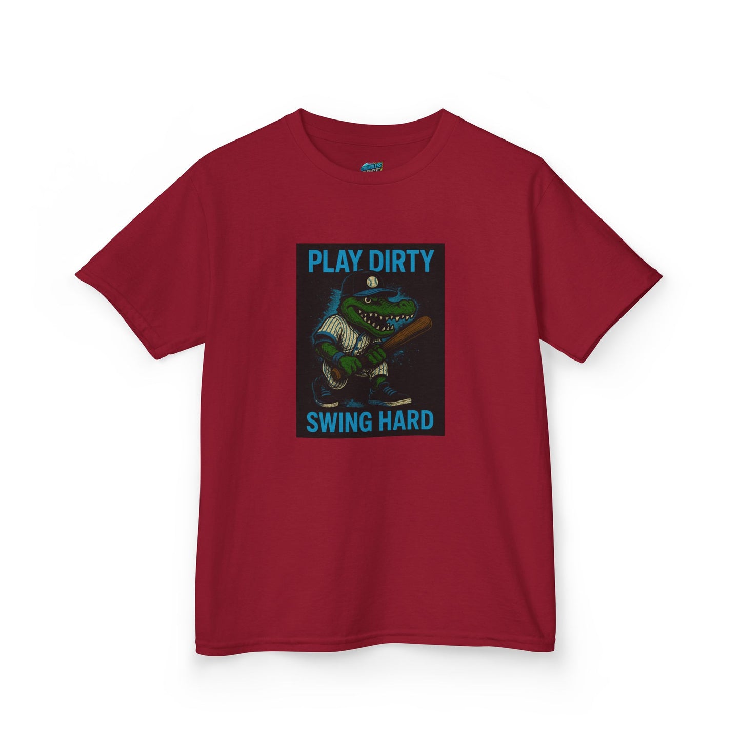 Play Dirty. Swing Hard. Gator Baseball Boys' Heavy Cotton T-Shirt