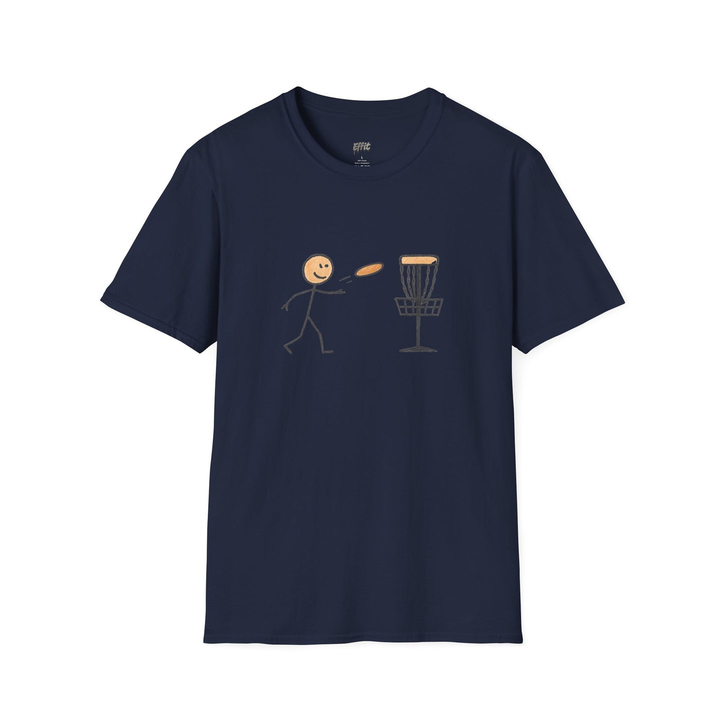 Stick Figure Disc Golf Men's Basic T-Shirt