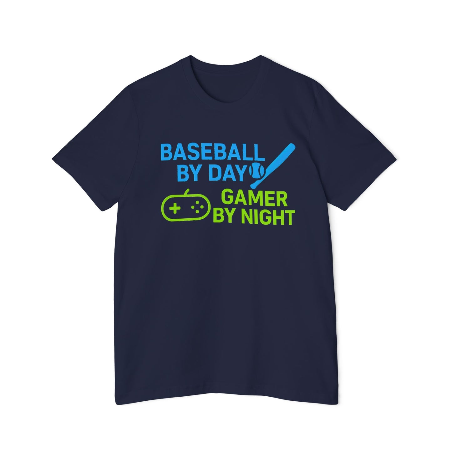 Baseball by Day, Gamer by Night Men's Premium T-Shirt