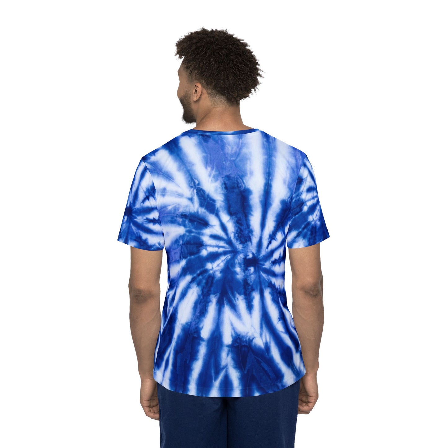 Smoke, Laugh, Throw Tie-Dye Adult Humor Disc Golf Men's Jersey Premium T-Shirt