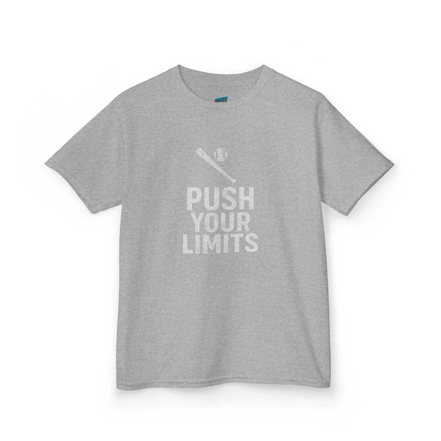 Push Your Limits Baseball Boys' Heavy Cotton T-Shirt