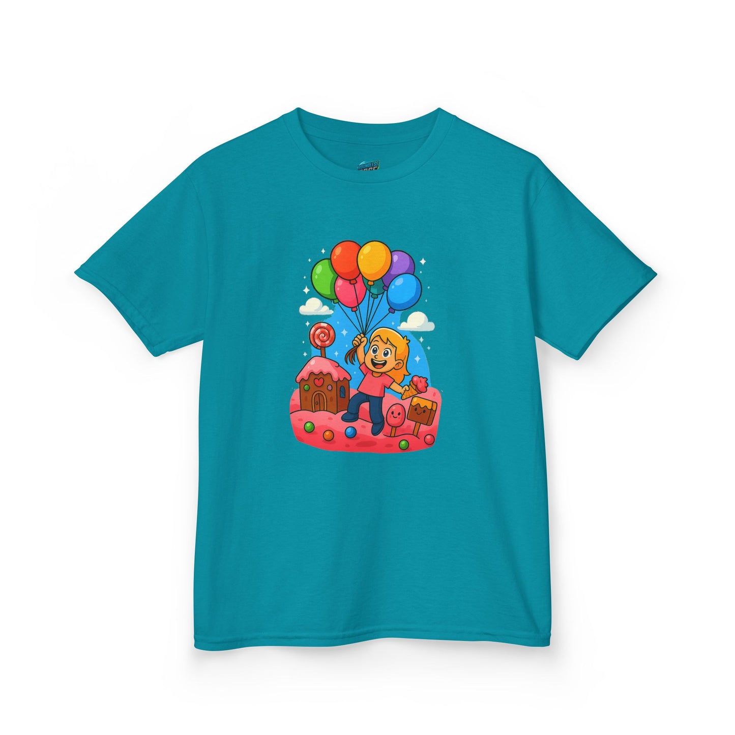 Candyland Lift-Off Playing with Danger Girls' Heavy Cotton T-Shirt