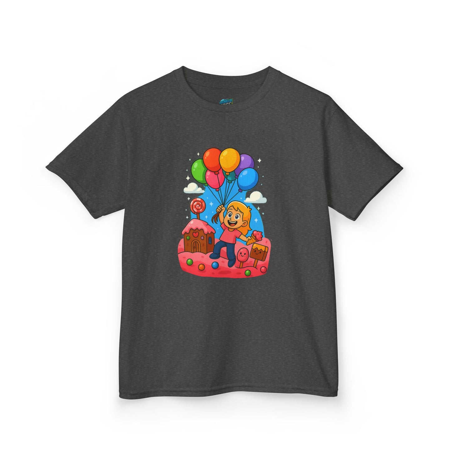Candyland Lift-Off Playing with Danger Girls' Heavy Cotton T-Shirt