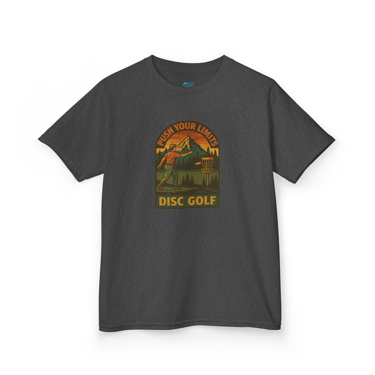 Push Your Limits Disc Golf Classic Boys' Heavy Cotton T-Shirt