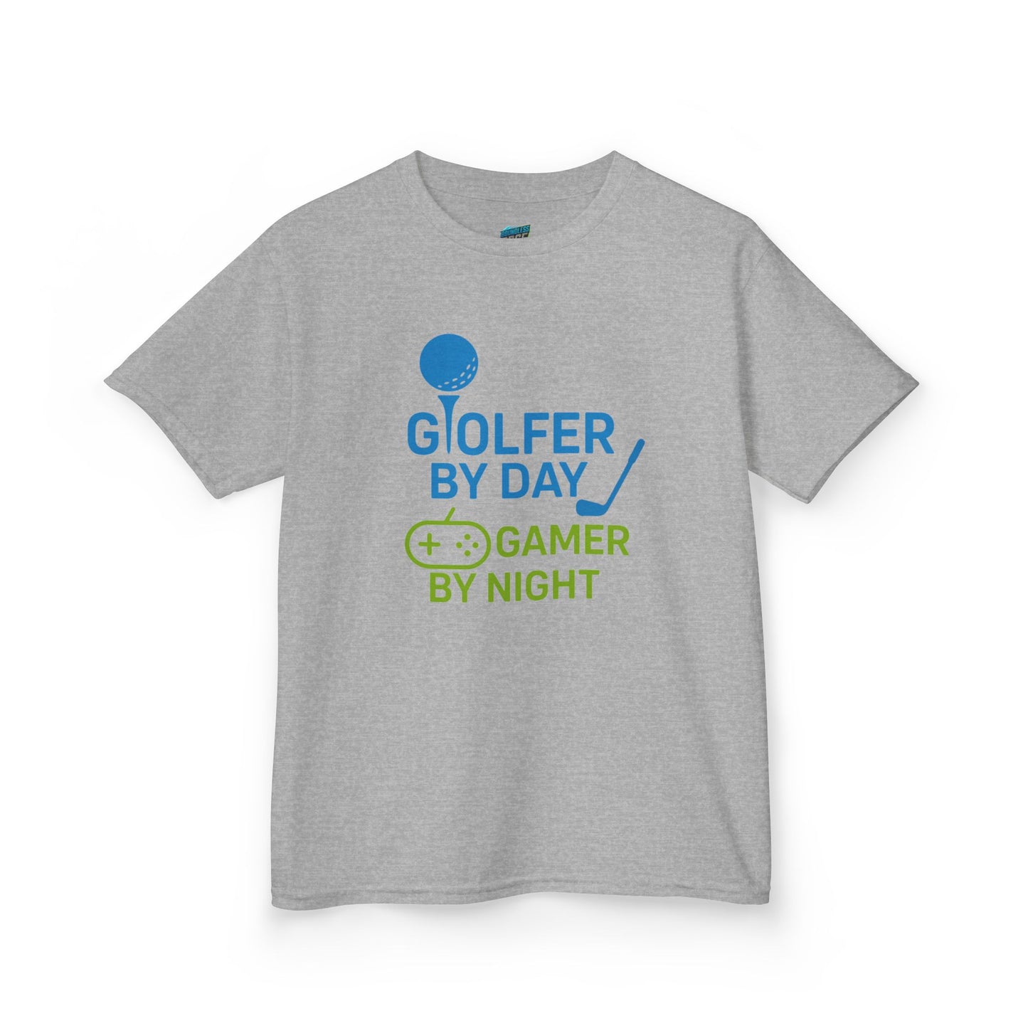 Golfer by Day, Gamer by Night Boys' Heavy Cotton T-Shirt