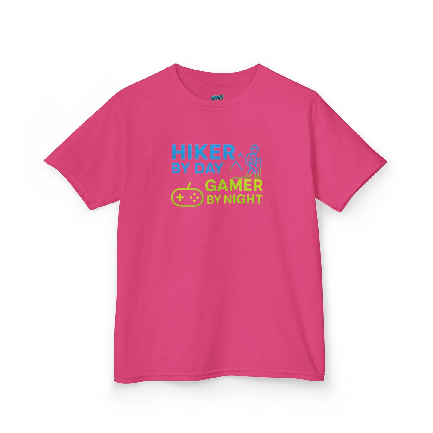 Hiker by Day, Gamer by Night Hiking Girls' Heavy Cotton T-Shirt