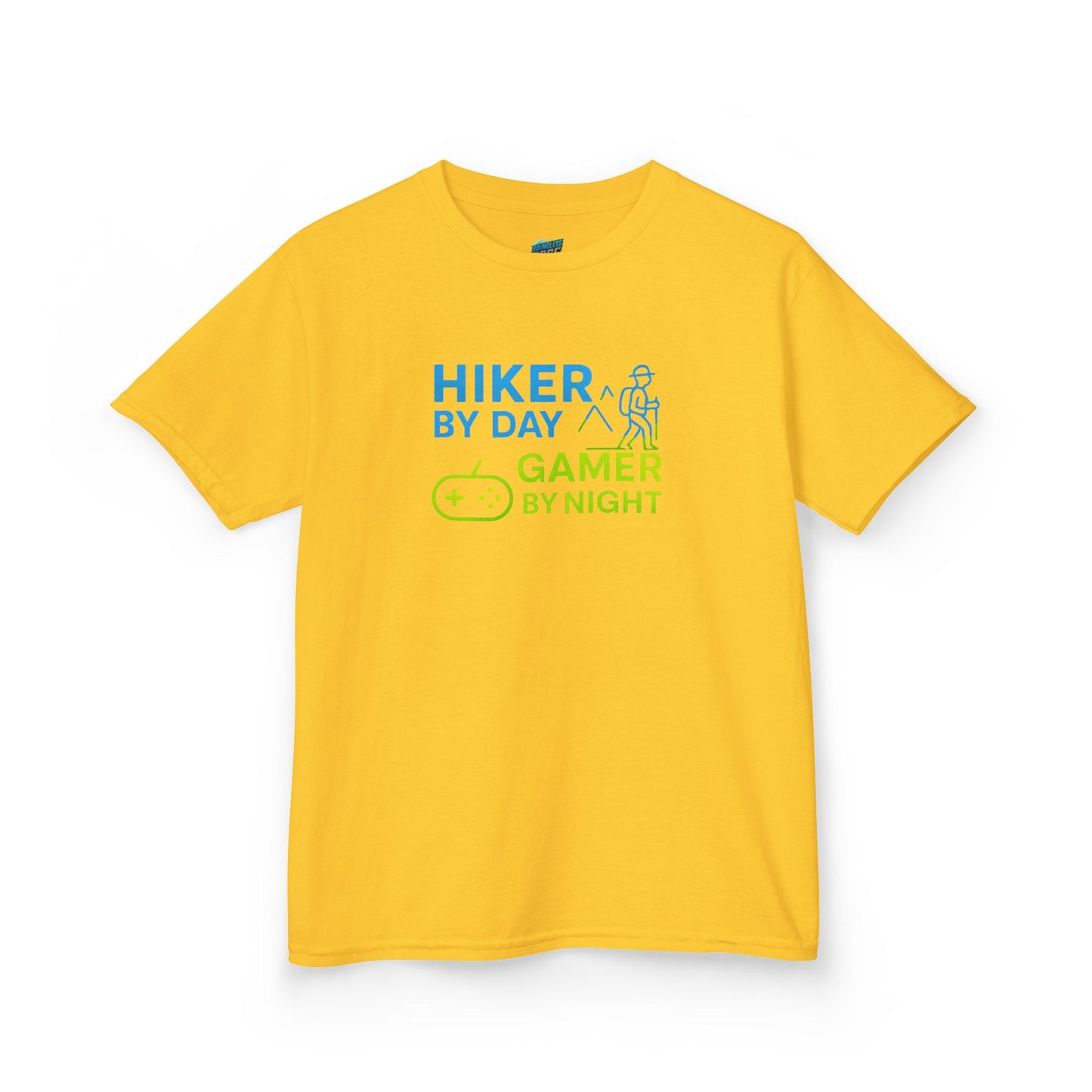 Hiker by Day, Gamer by Night Hiking Girls' Heavy Cotton T-Shirt