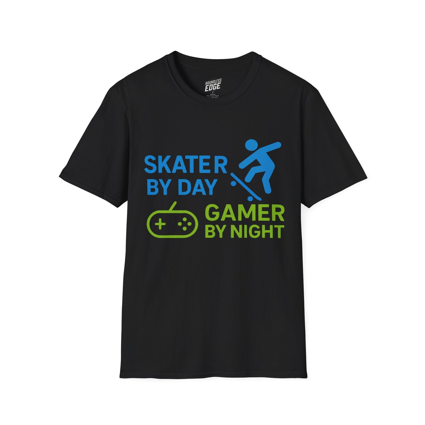 Skater by Day, Gamer by Night Skateboarding Men's Basic T-Shirt