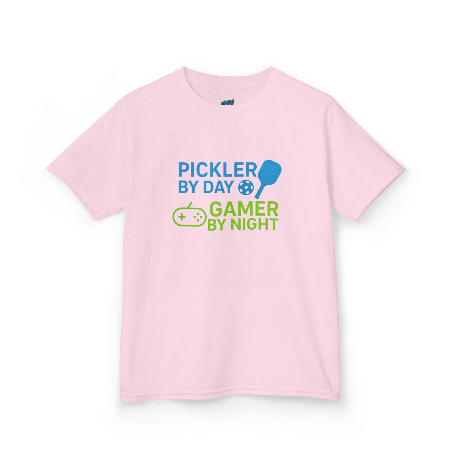Pickler by Day, Gamer by Night Pickleball Girls' Heavy Cotton T-Shirt