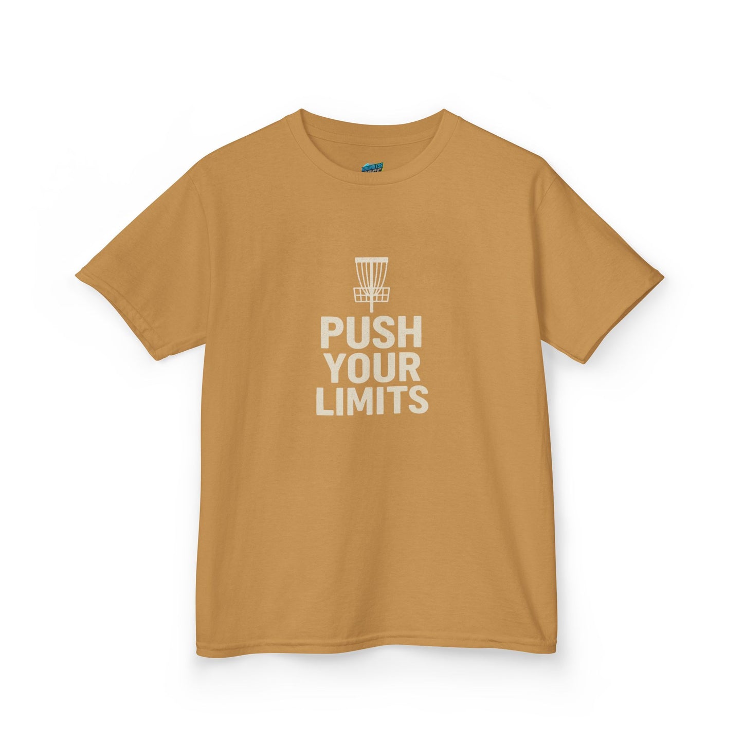 Push Your Limits Disc Golf Girls' Heavy Cotton T-Shirt