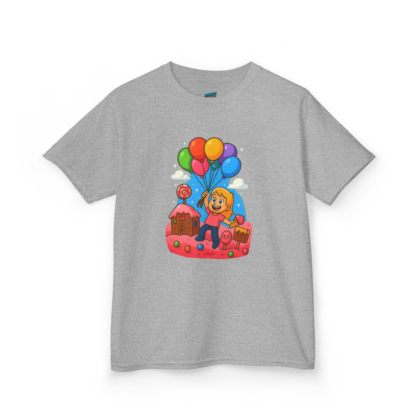 Candyland Lift-Off Playing with Danger Girls' Heavy Cotton T-Shirt
