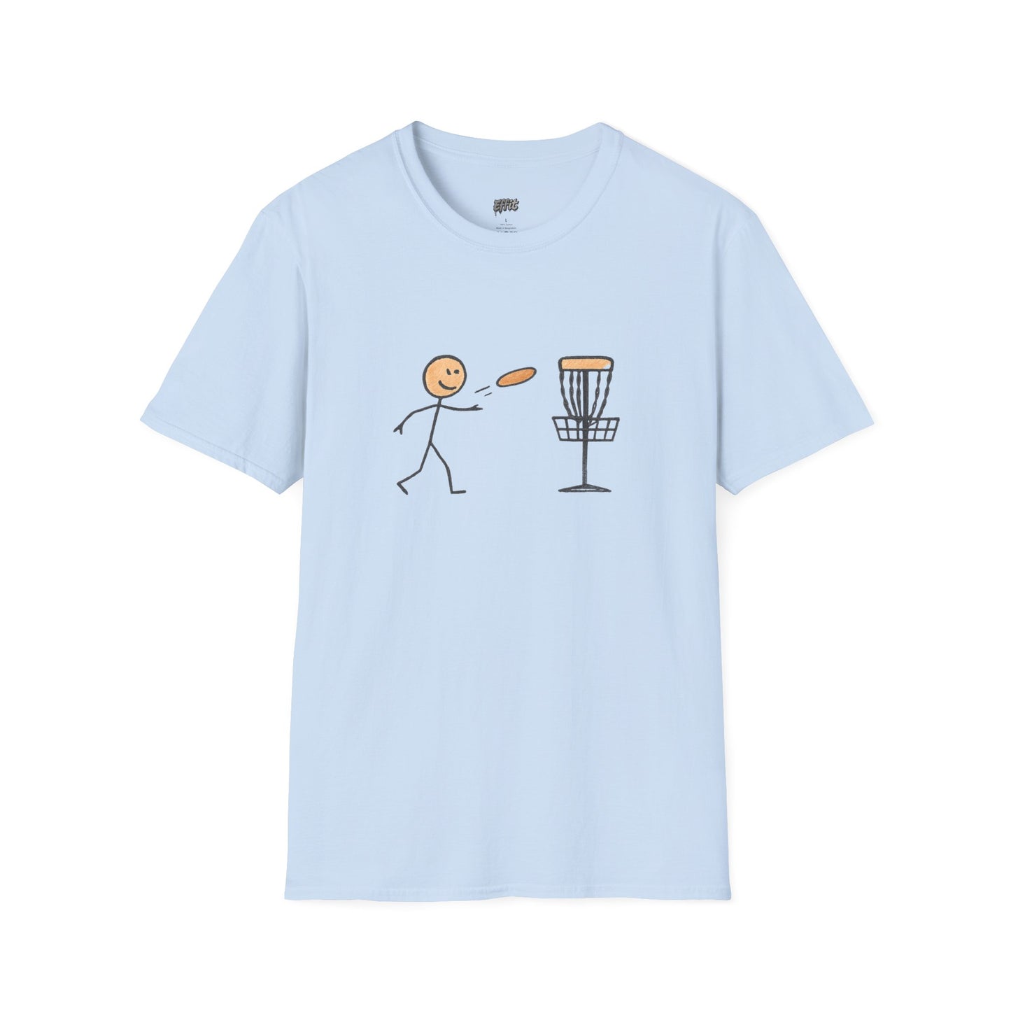 Stick Figure Disc Golf Men's Basic T-Shirt