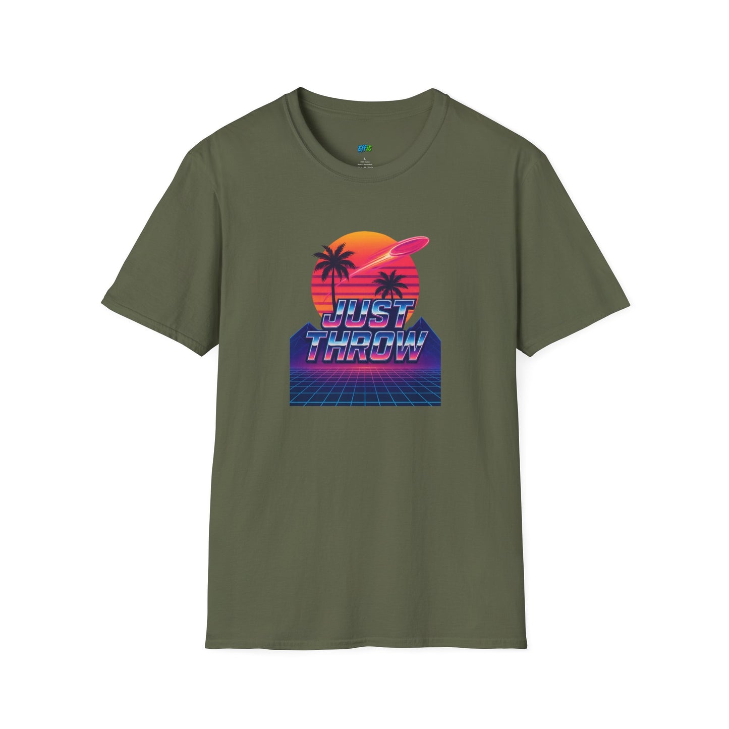 Just Throw Retro Disc Golf Men's Basic T-Shirt