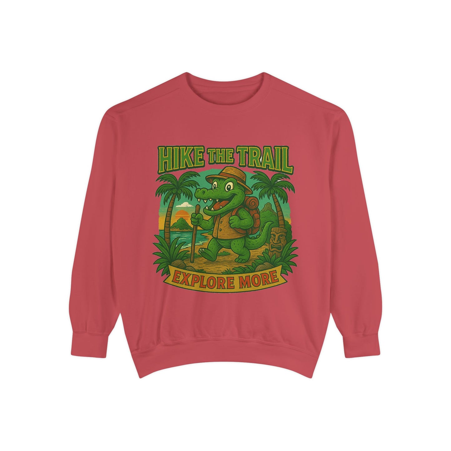 Hike the Trail Explore More Hiking Men's Premium Crewneck Sweatshirt