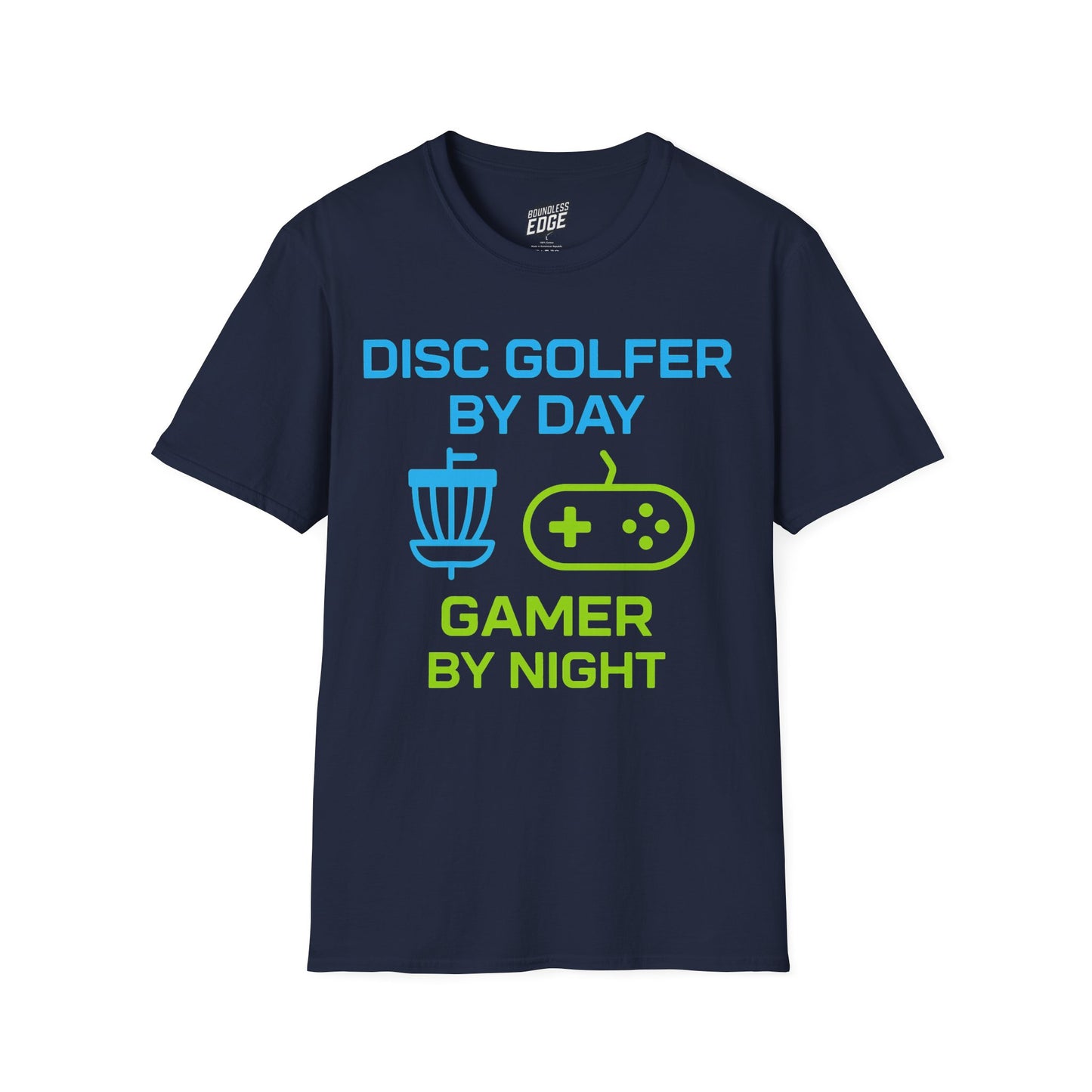 Disc Golfer by Day, Gamer by Night Disc Golf Men's Basic T-Shirt