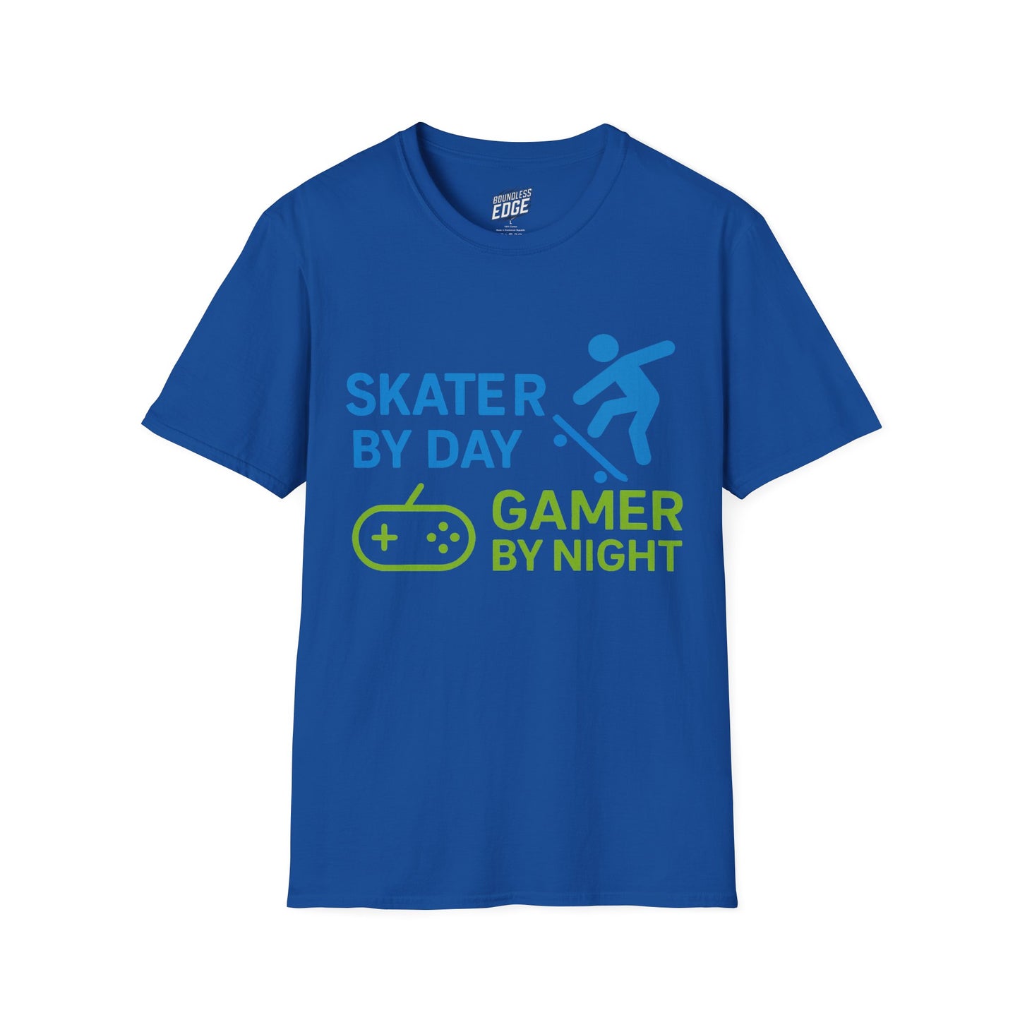 Skater by Day, Gamer by Night Skateboarding Men's Basic T-Shirt