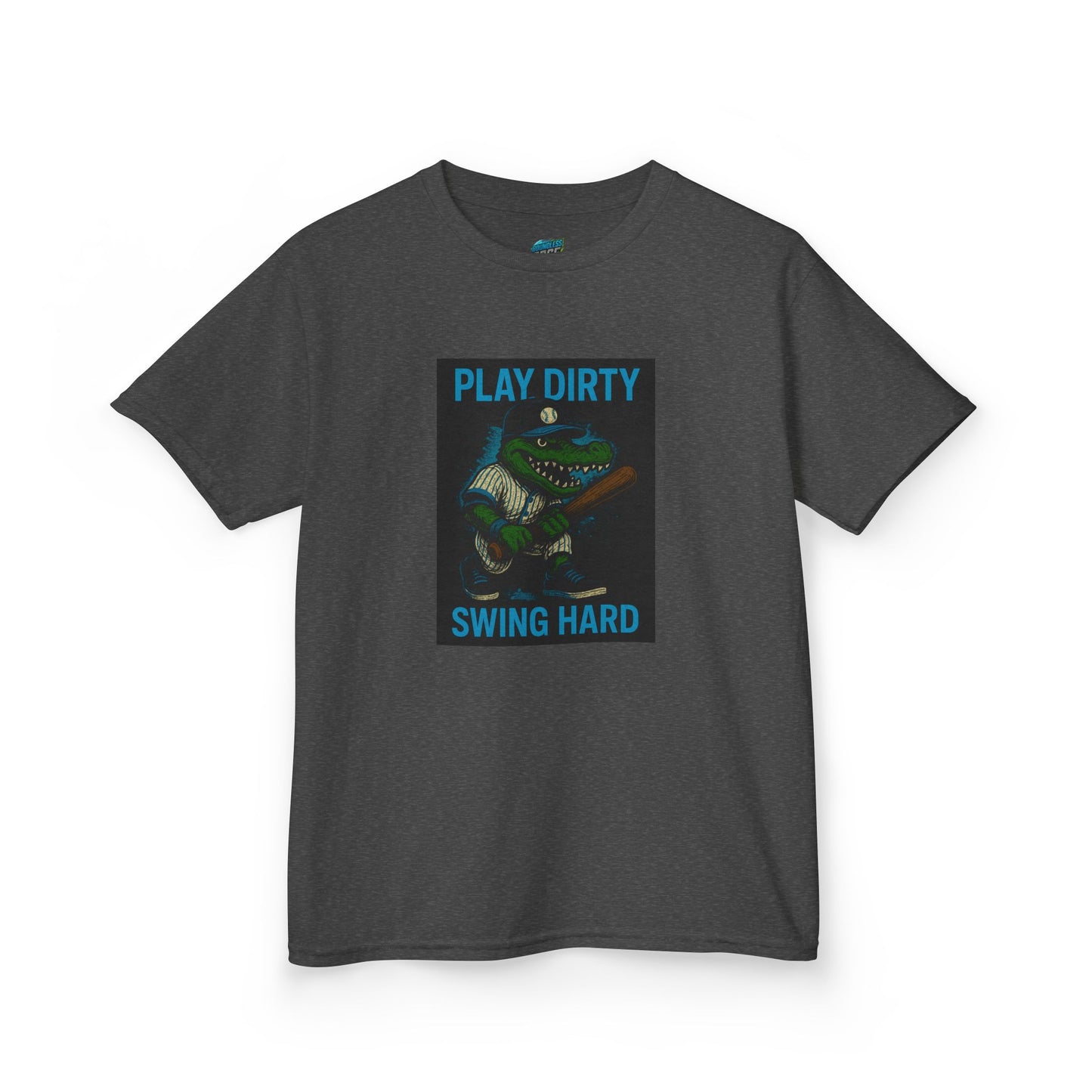 Play Dirty. Swing Hard. Gator Baseball Boys' Heavy Cotton T-Shirt