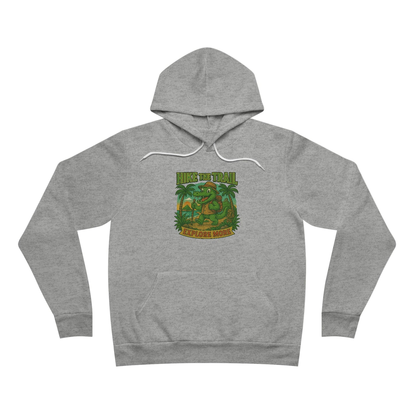 Hike the Trail - Explore More Hiking Women's Premium Fleece Pullover Hoodie Sweatshirt