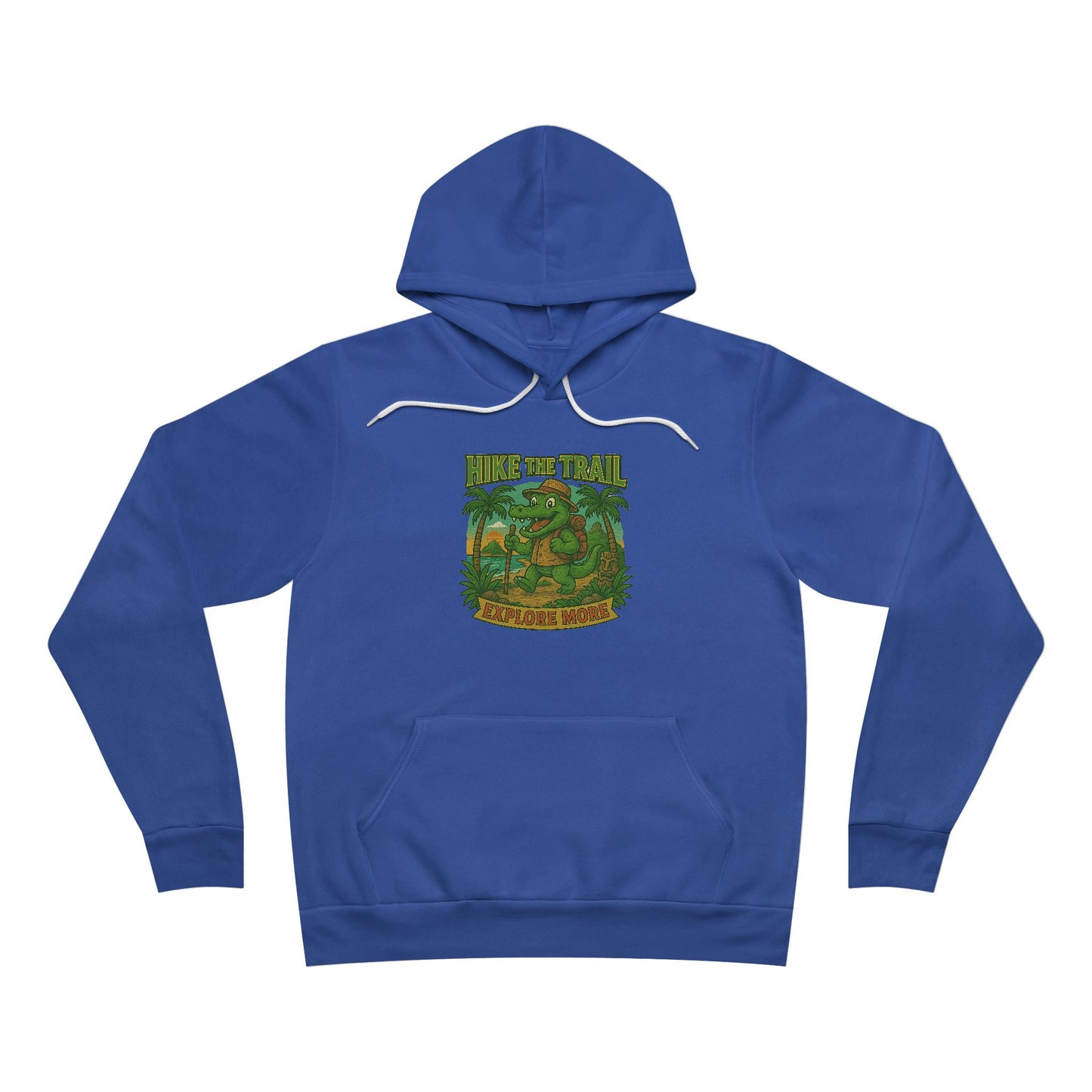 Hike the Trail - Explore More Hiking Women's Premium Fleece Pullover Hoodie Sweatshirt