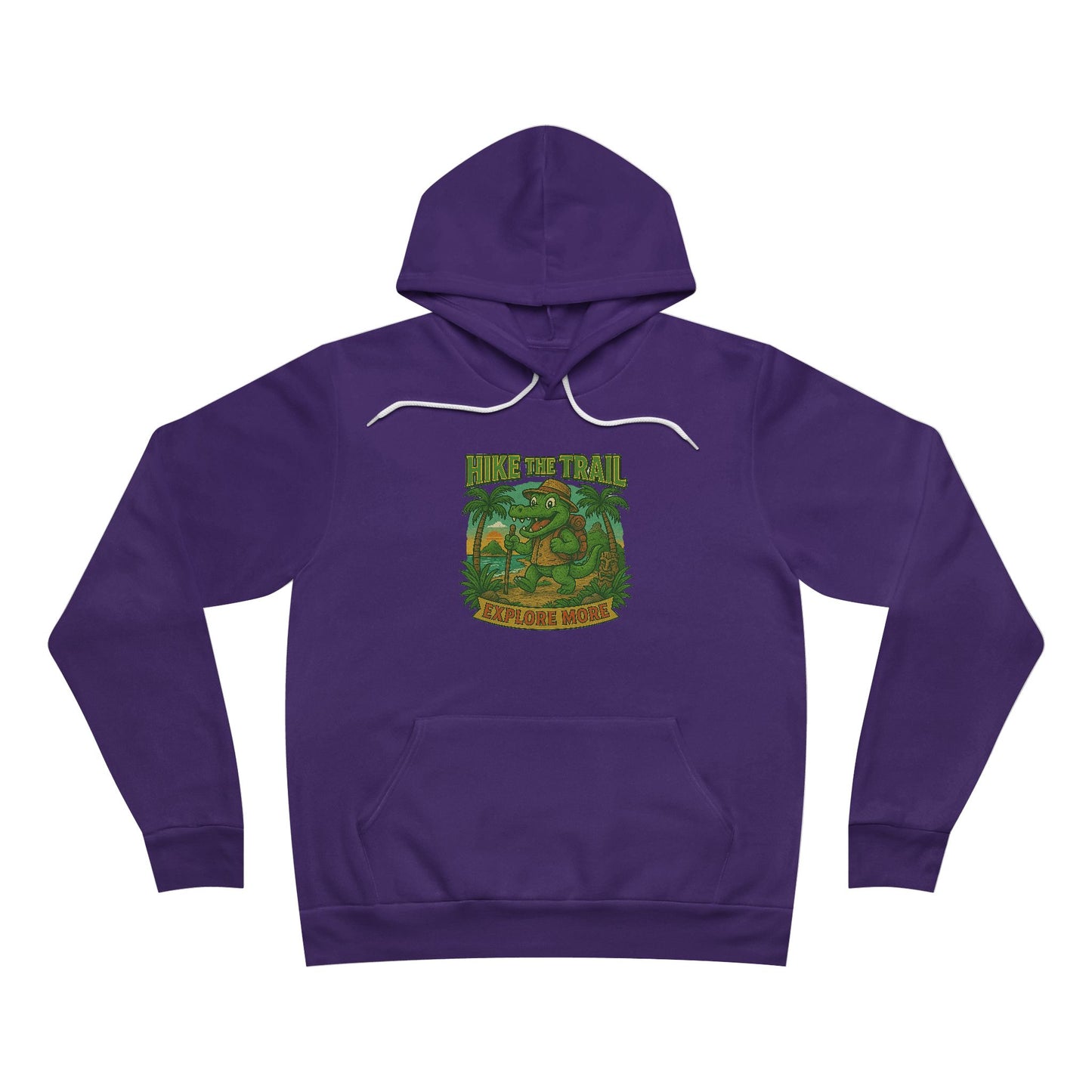 Hike the Trail - Explore More Hiking Women's Premium Fleece Pullover Hoodie Sweatshirt