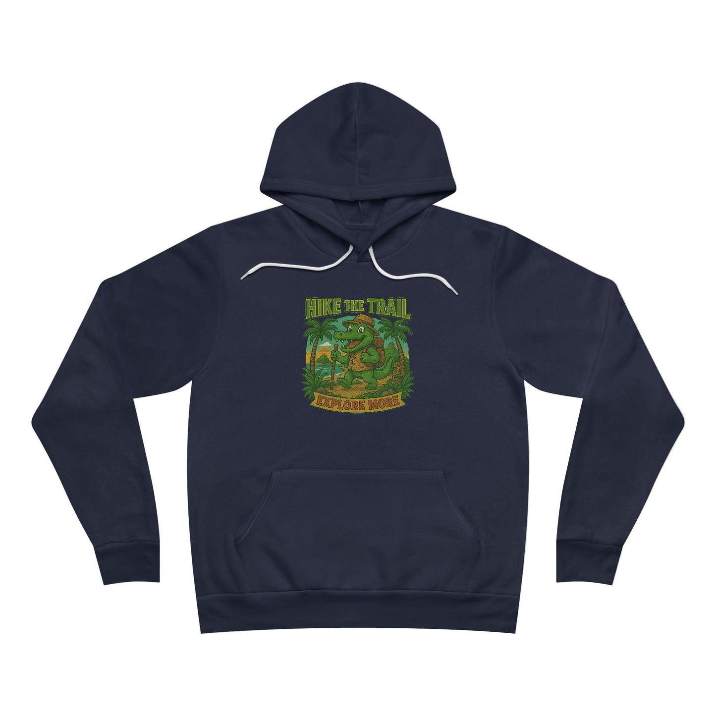 Hike the Trail - Explore More Hiking Women's Premium Fleece Pullover Hoodie Sweatshirt