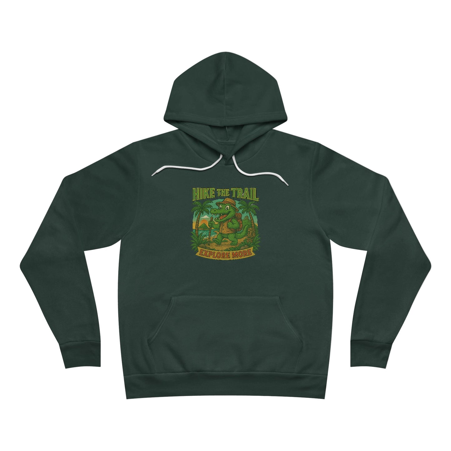 Hike the Trail - Explore More Hiking Women's Premium Fleece Pullover Hoodie Sweatshirt