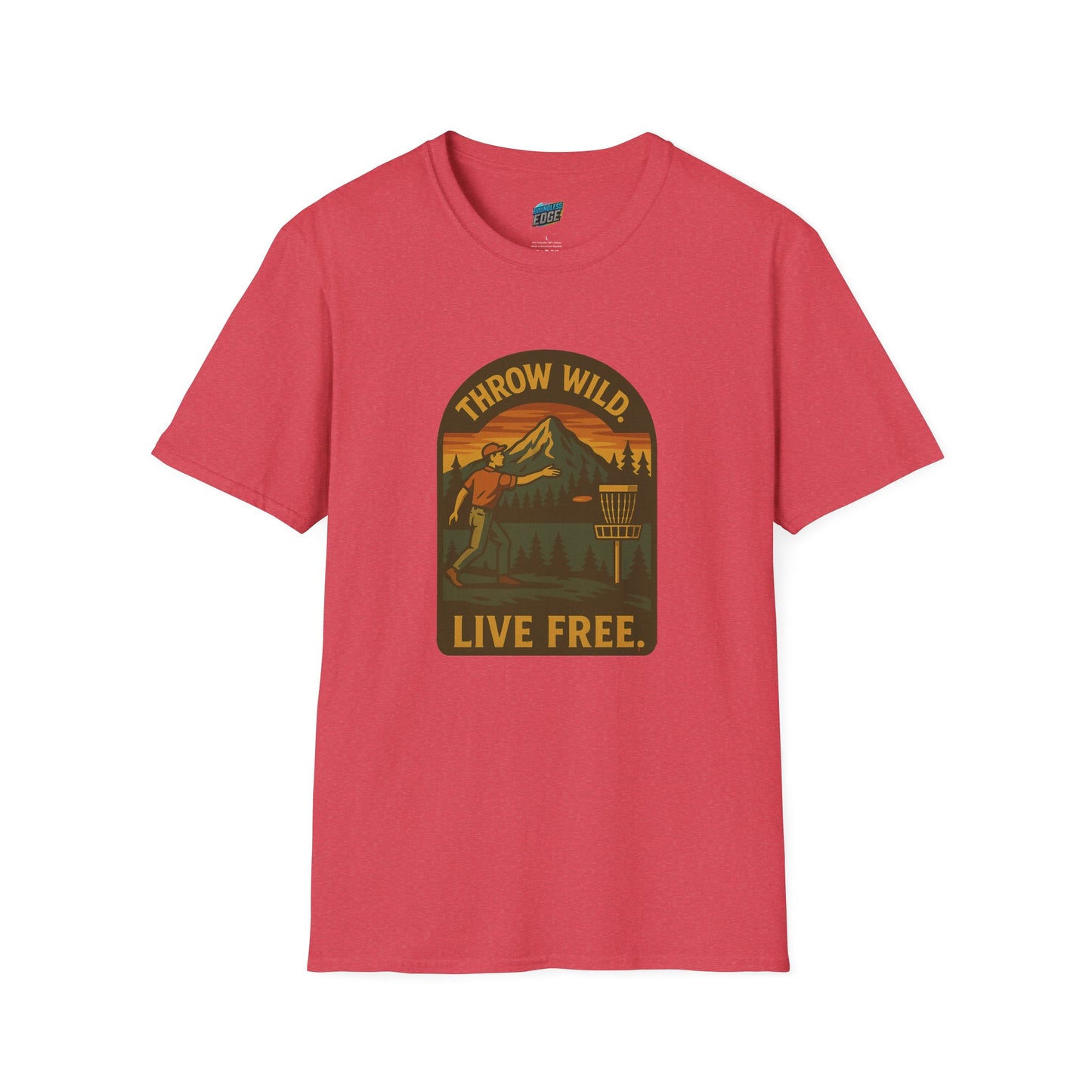Throw Wild. Live Free. Disc Golf Vintage Men's Basic T-Shirt