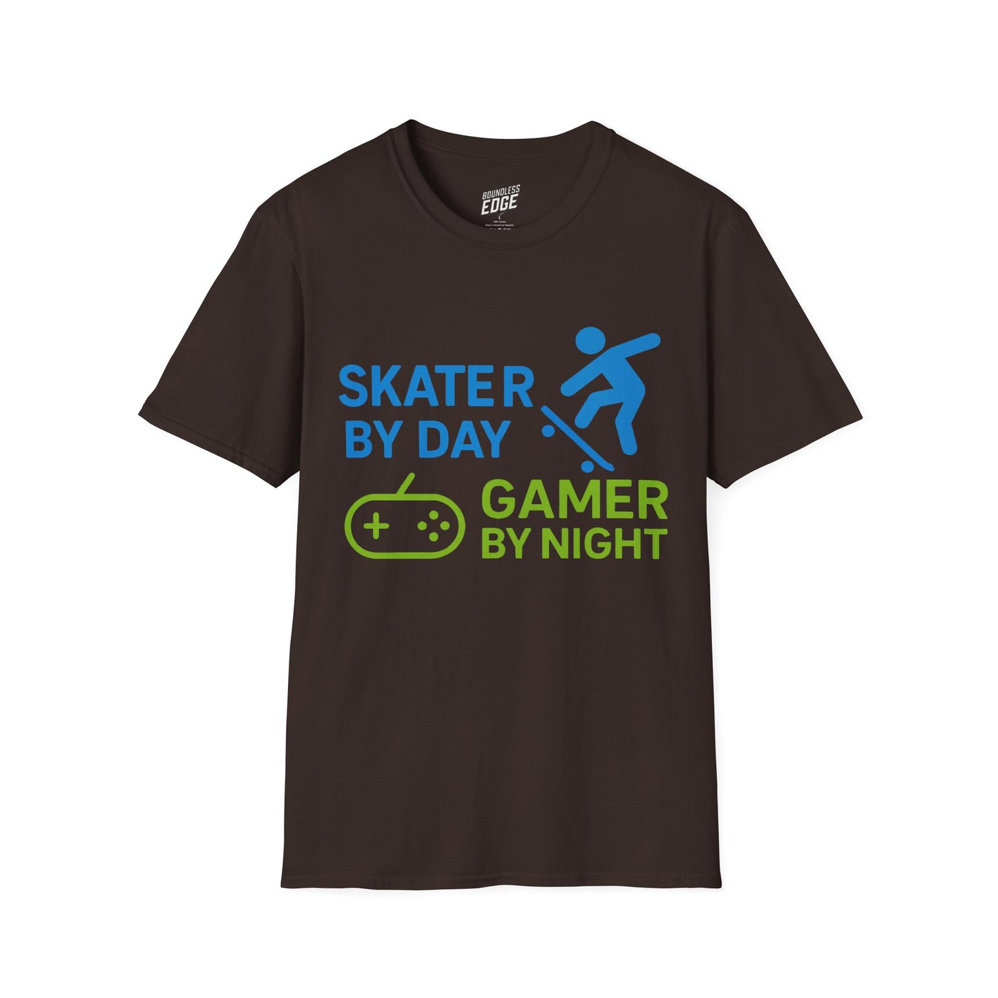 Skater by Day, Gamer by Night Skateboarding Men's Basic T-Shirt