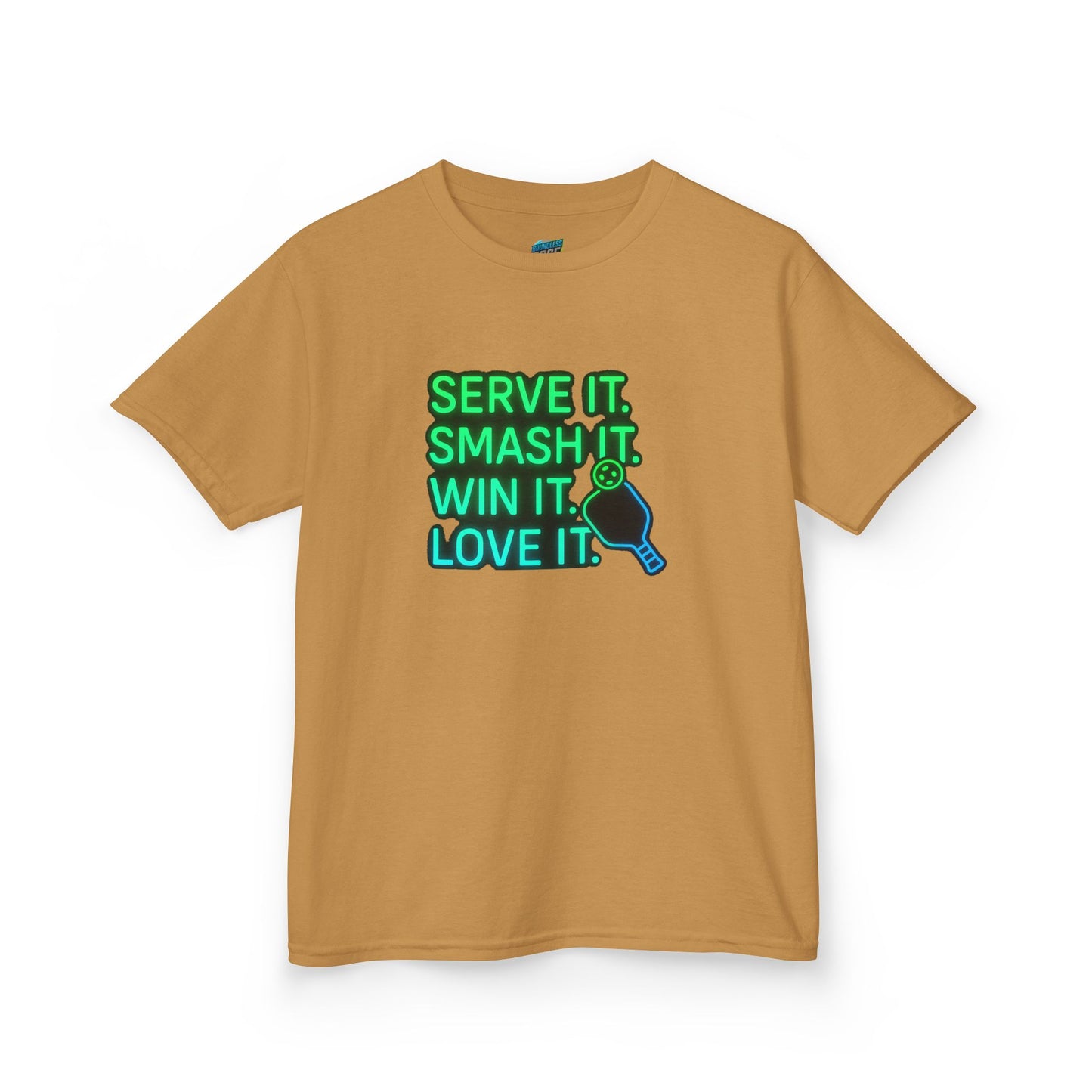 Serve it. Smash it. Win it. Love it. Pickleball Girls' Heavy Cotton T-Shirt
