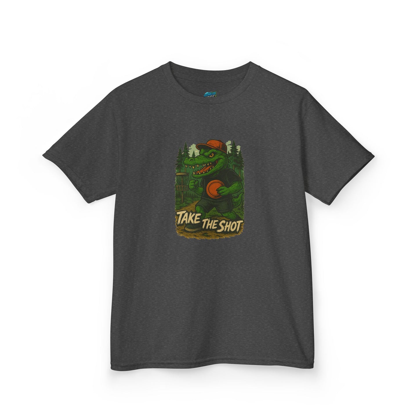 Take the Shot Disc Golf Edgy Gator Girls' Heavy Cotton T-Shirt