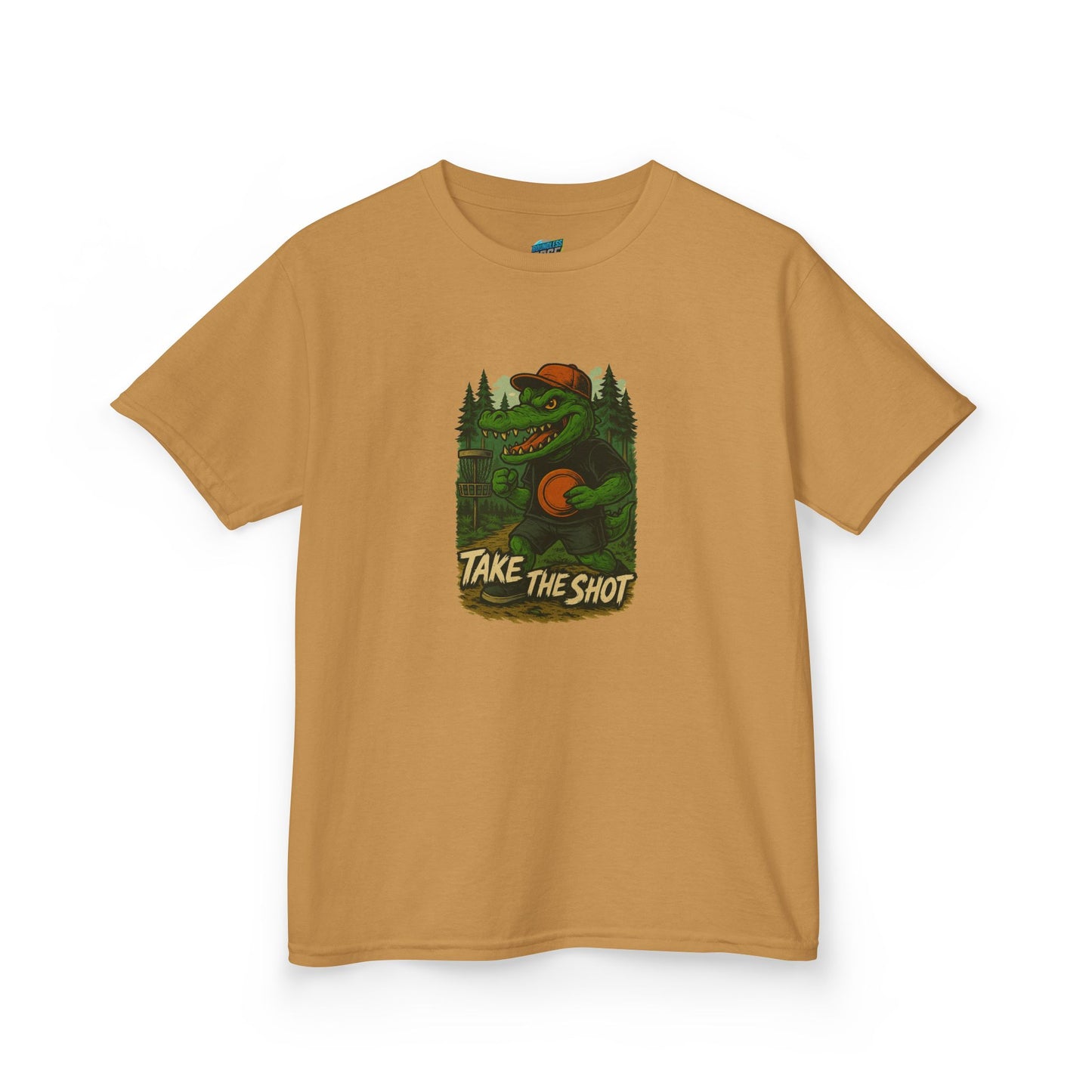 Take the Shot Disc Golf Edgy Gator Girls' Heavy Cotton T-Shirt
