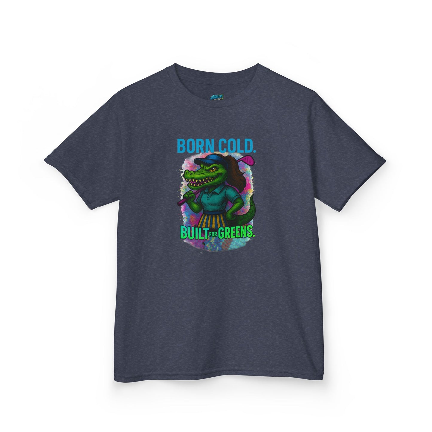 Born Cold. Built For Greens. Gator Golf Girls' Heavy Cotton T-Shirt