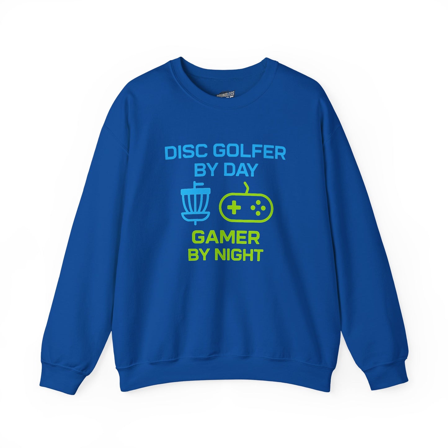 Disc Golfer by Day, Gamer by Night Women's Basic Crewneck Sweatshirt (Classic Fit)