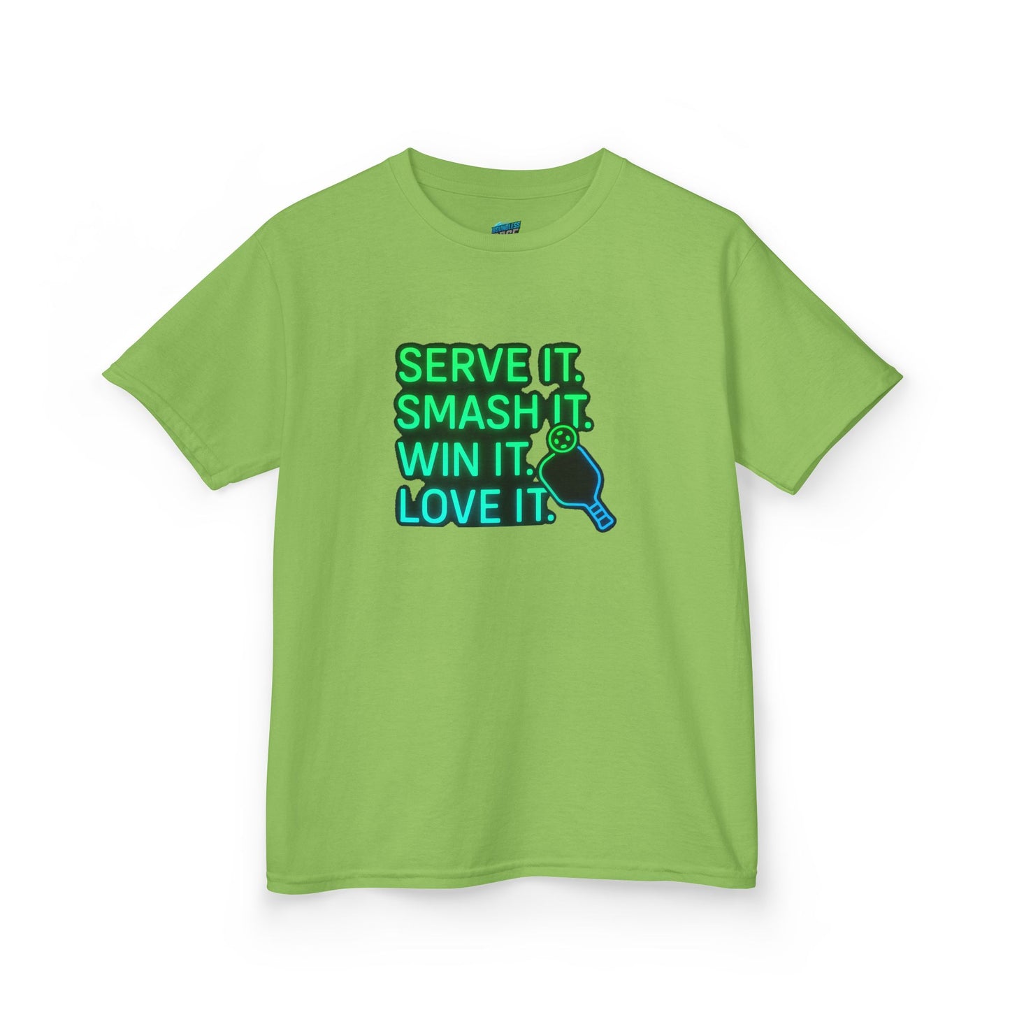Serve it. Smash it. Win it. Love it. Pickleball Girls' Heavy Cotton T-Shirt