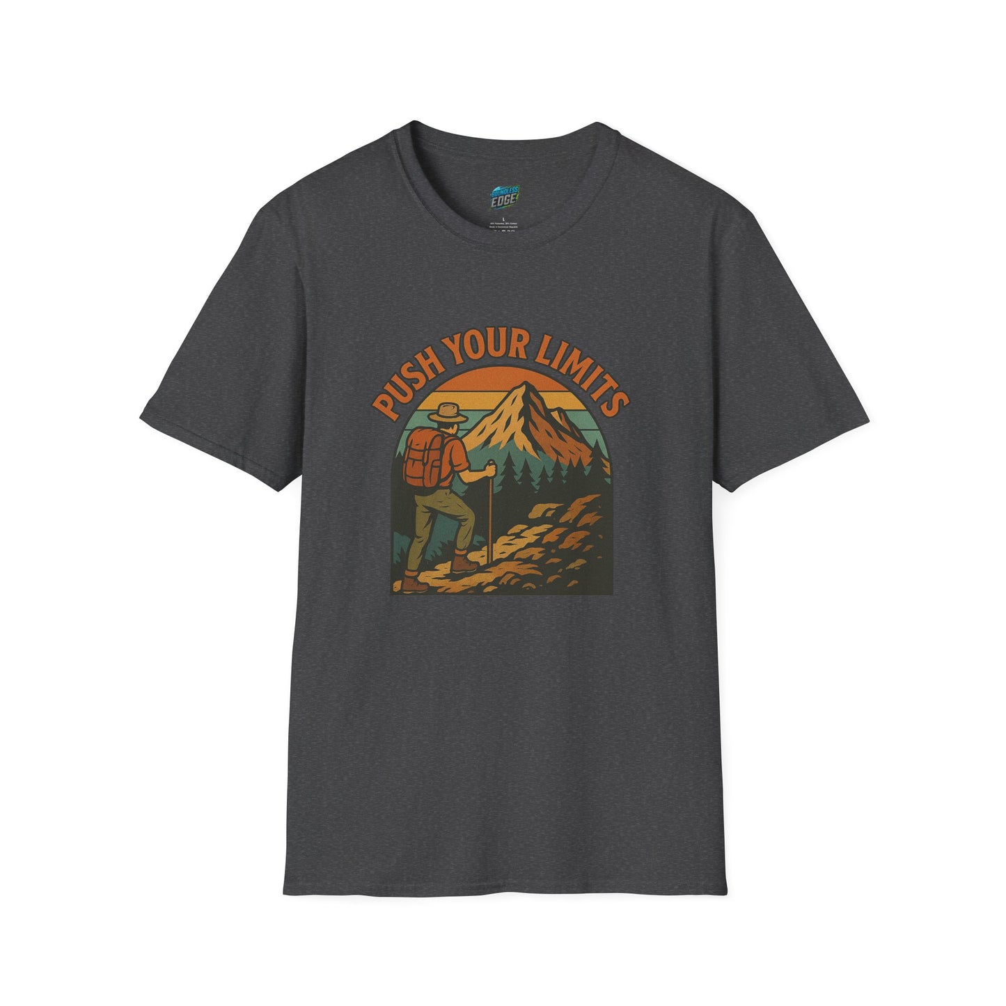 Push Your Limits Hiking Vintage Men's Basic T-Shirt