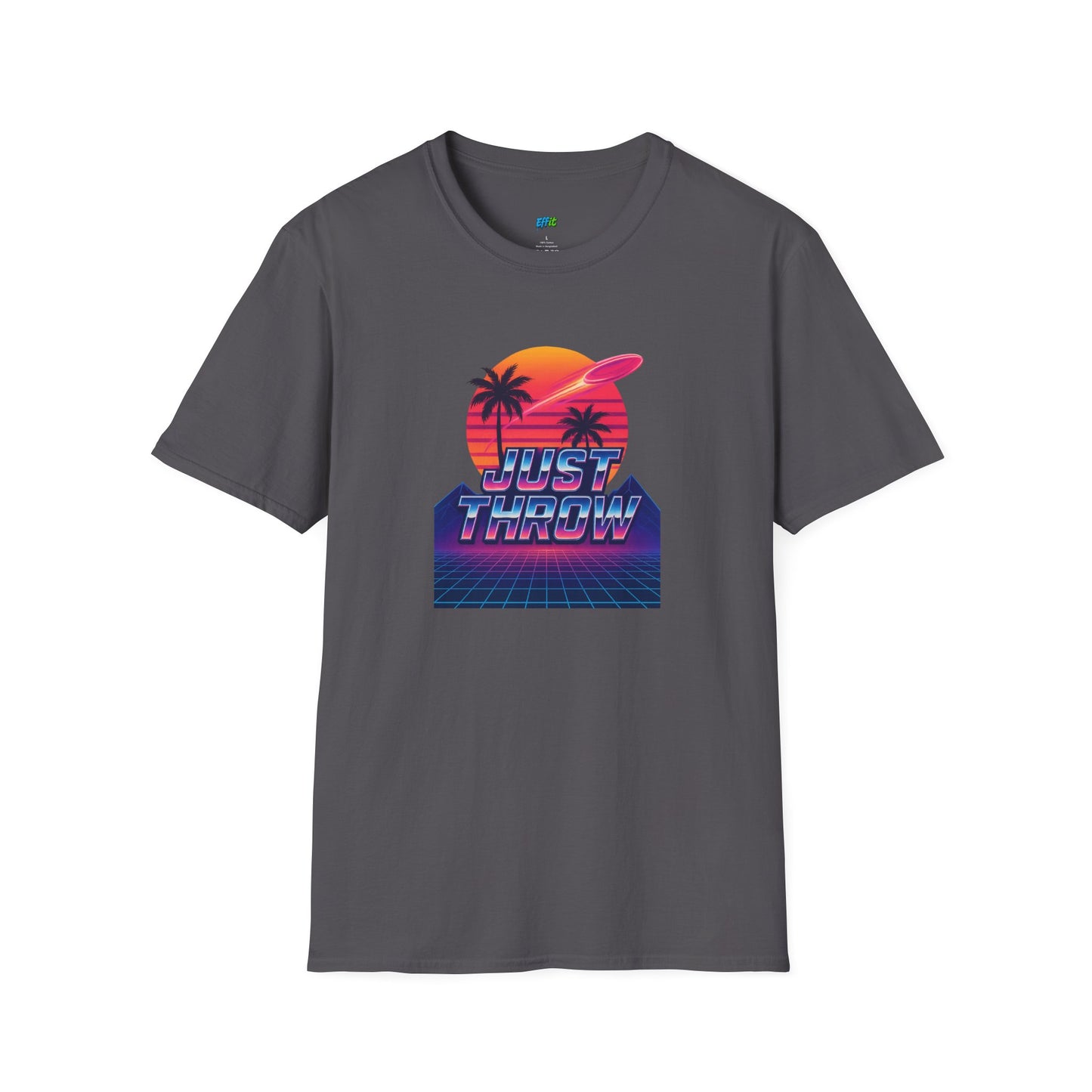 Just Throw Retro Disc Golf Men's Basic T-Shirt
