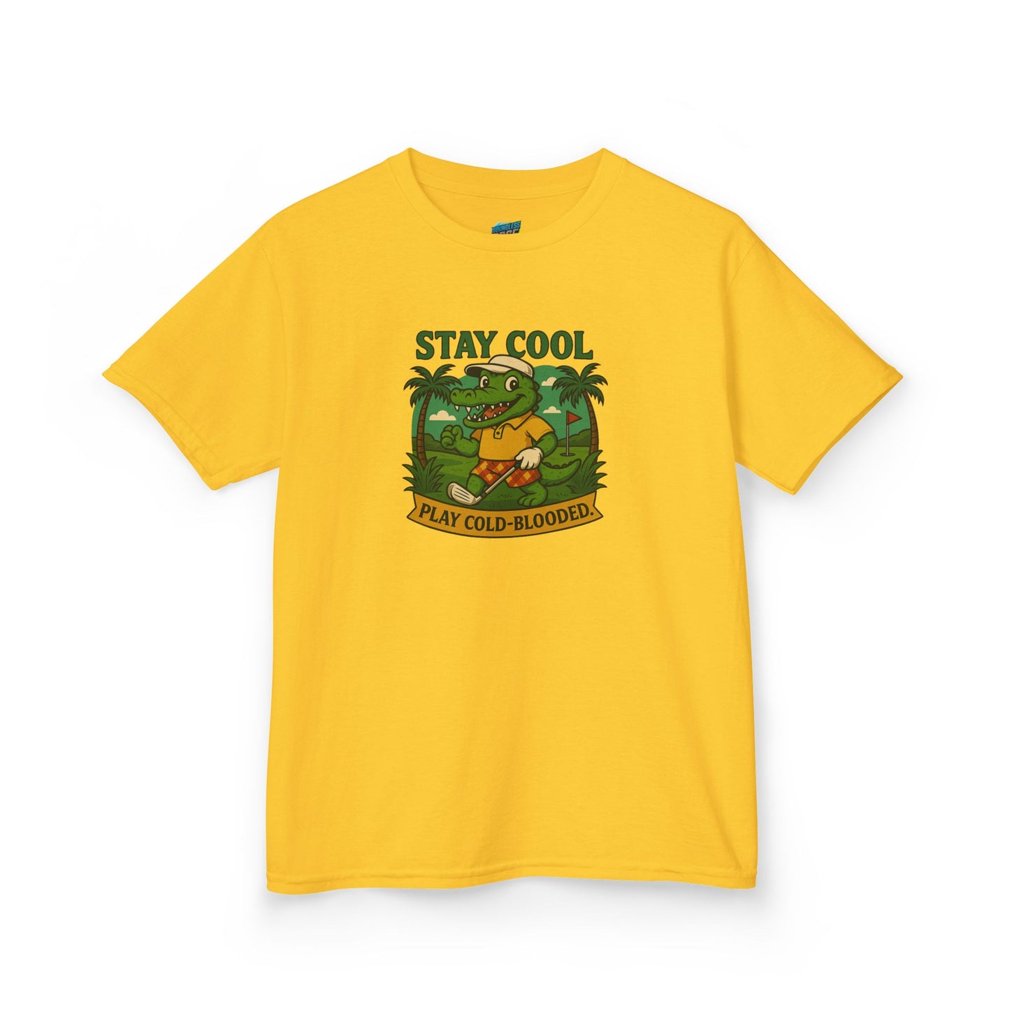 Stay Cool. Play Cold-Blooded Gator Golf Boys' Heavy Cotton T-Shirt