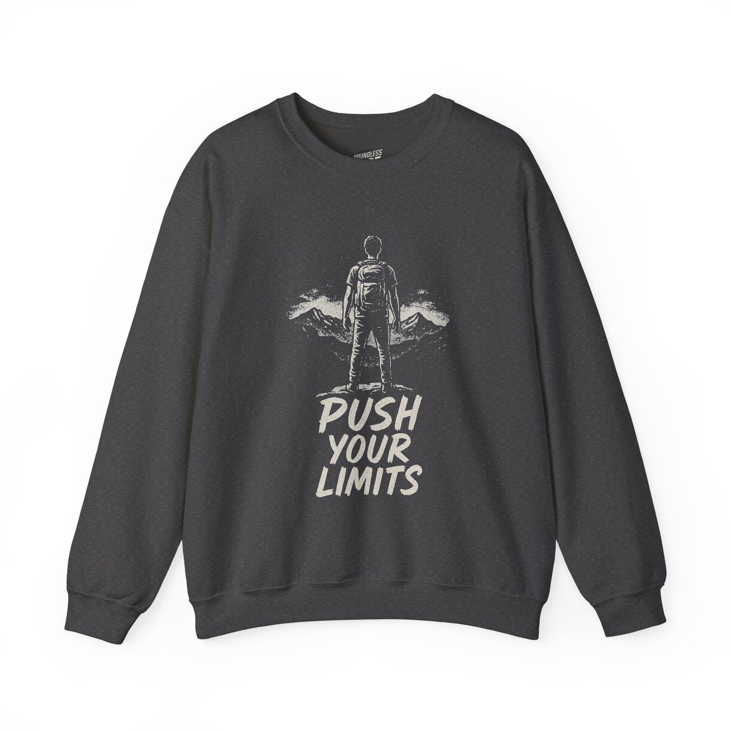 Summit Edition Push Your Limits Hiking Men's Basic Crewneck Sweatshirt